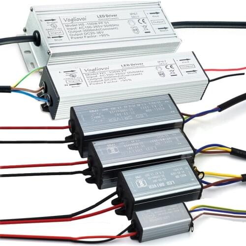 Vogliovoi Full Power LED Driver 10W 20W 30W 50W 100W Waterproof AC110V AC220V Aluminum For Floodlights High Bay Lamp DIY