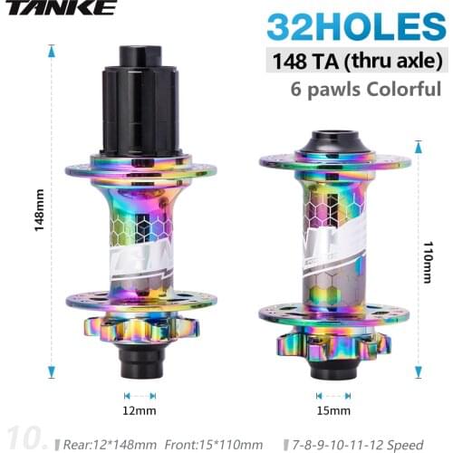 TANKE 148 boost MTB Hubs 32holes 6 pawls aluminum Alloy freehub for cassette cogs 7 8 9 10 11 12s speed thru axle oil slick bike