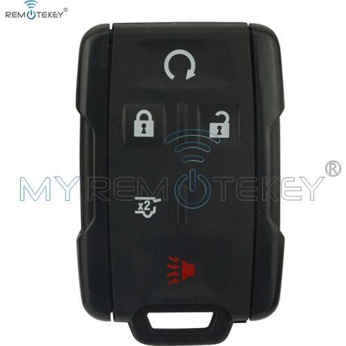 Remtekey Replacement smart key shell case 5 button M3N-32337100 for Chevrolet Colorado Silverado GMC Canyon Sierra 2014 - 2017