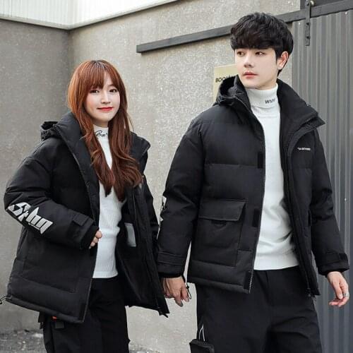 -20 Degree Winter Stand Collar Mens Down Jackets Fashion Couple Parkas Loose Outerwear Keep Warm Thicken White Duck Down Coats