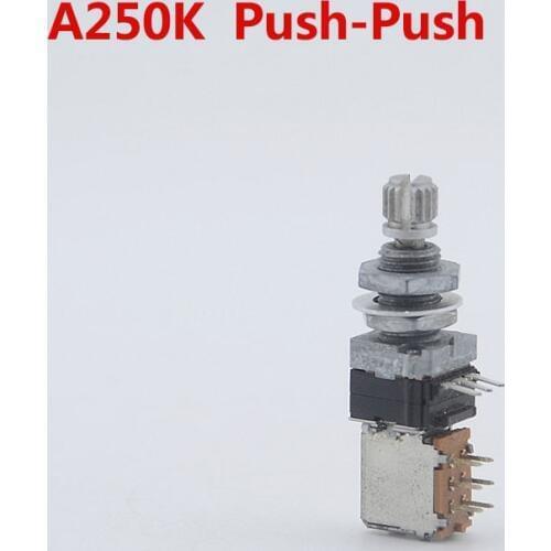 1 Piece High Quality GuitarFamily A250K Push Push Pot Potentiometer For Electric Guitar/Bass Made in Japan