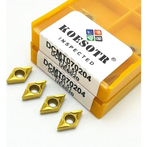 10PCS lathe tool DCMT070204 US735 high precision milling insert DCMT 070204 general CNC parts hard alloy tool DCMT turning tool
