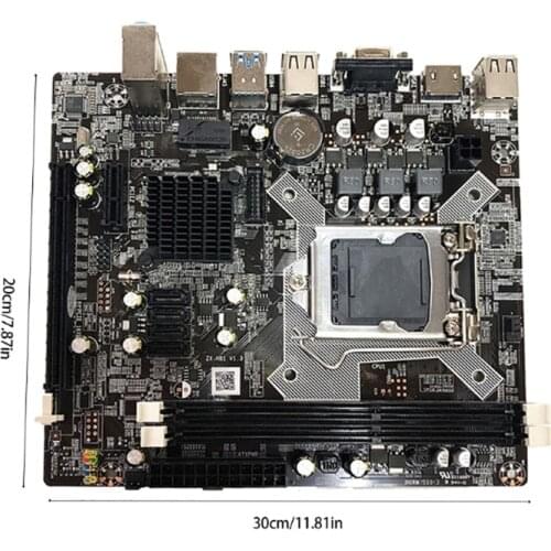 2021 New Desktop Motherboard for intel H81 1150 2DDR3 1600/1333/1066Mhz Memory with USB 3.0 Support VGA+HDMI Dual Output