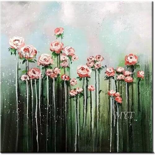 Beauty Flowers Bloom In Spring Abstract Oil Painting Wall Art Home Decor Picture Modern On Canvas 100% Handpainted No Framed