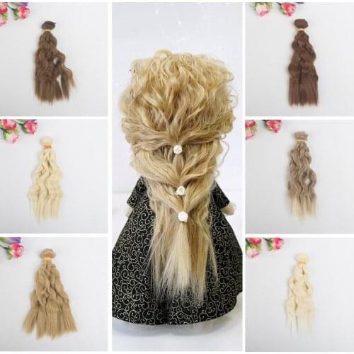 Aidolla BJD Wig 15*100CM High Temperature Wire BJD Doll Hair Wig Corn Curly Hair Row For DIY 1/3 1/4 1/6 Dolls Doll Accessories