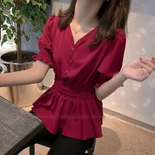 BONNTEE Blouses With Elastic