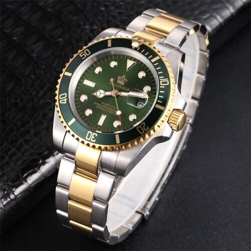 Man Watch 2020 Top Brand Reginald Watch Men Sports Watches Rotatable Bezel GMT Sapphire Glass Date Stainless Steel Watch Gifts