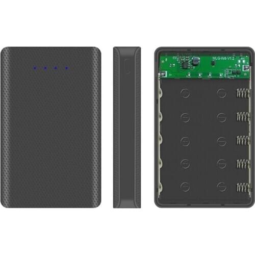 DIY 5x18650 Battery Case With Indicator Power Bank Shell Portable External Box without Battery Powerbank Protector