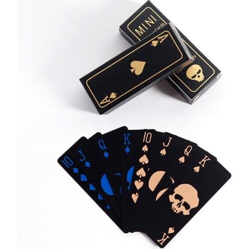Black Matte PVC Plastic Waterproof Playing Cards Creative Skull Game Cards Deck Of Cards Poker Board Game
