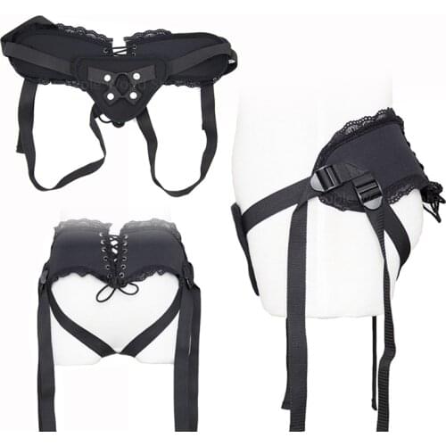 CPWD Adjustable Lace Strap On Dildo Bondage Strapon Penis Pants Corset Style Harness Accessories Sex Toys For Woman Lesbian