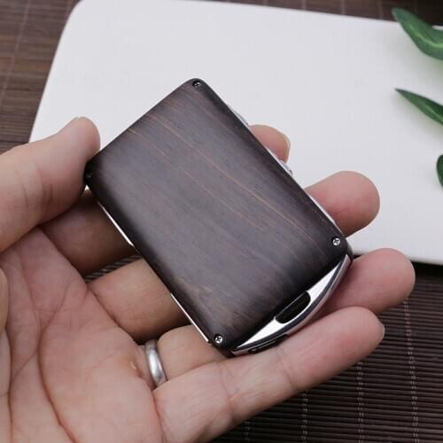 1Set Keyless Entry Remote Control Refit Wooden Car Key Shell Replacement for Volvo 2015-2018 XC90 S90 V90 2018 XC60 (case only)