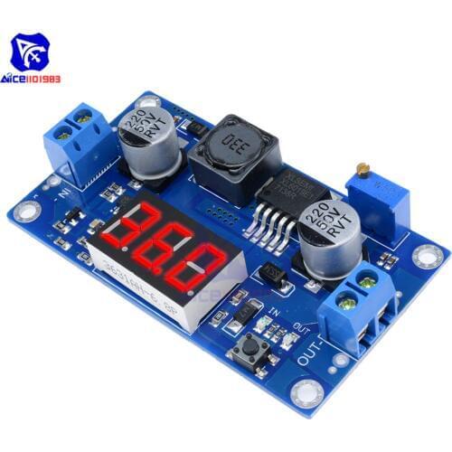 Diymore XL6009 DC-DC 4.5 -32V to 5 -35V Boost Step-Up Module Power Supply Board with 3 Bit LED Digit Tube Voltmeter