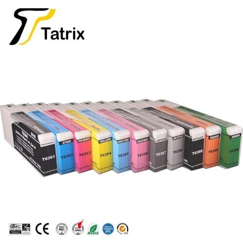 Tatrix 11Colors/Set T6361-T6369 T636A T636B Compatible Ink Cartridge Filled With Pigment Ink For Epson Stylus Pro 7900 9900