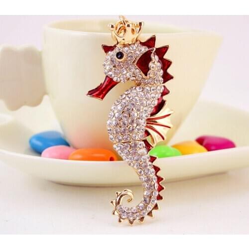 Creative Cute Oceans Animal Pendant Haima Automobile Keychain WOMENS Bag Metal Hardware Pendant Crafts Ornament