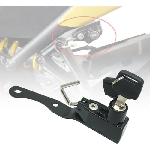 For YAMAHA MT09 MT-09 Tracer FJ 09 XSR900 2016-2020 2019 Motorcycle Anti-theft Security Alloy Helmet Lock Mount Hook with 2 Keys