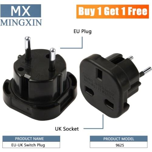 Buy one get one free UK UK Power Adapter UK Plug To EU Travel Adapter Euro Plug Electrical Plug Charger Converter