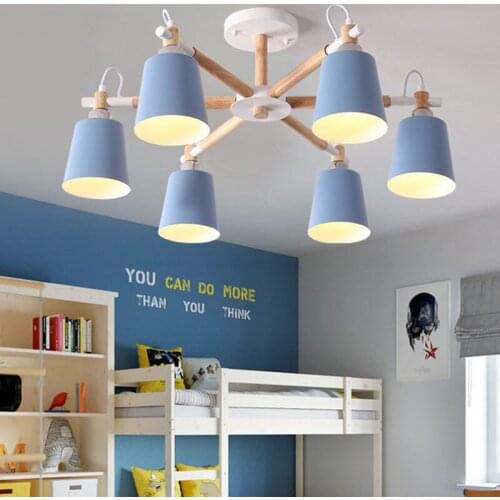 Nordic macaron living room chandelier creative personality modern minimalist bedroom dining room home bed and breakfast lamps