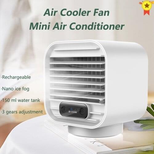 Mini Cold Fan Humidifier Air Purification Refrigeration Air Conditioner Fan Desktop Moisture Spray Small Fans Desk Cooling fan
