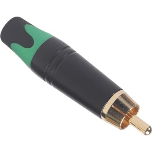 Lots 2 Alloy RCA Gold Plated Plug Connector Audio Adapter for Cable Accs