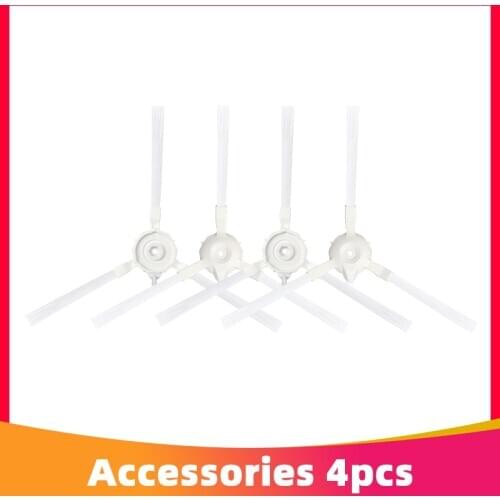 Washable 4/8 Pcs Side Brushes for 360 S6 Robot Vacuum Cleaner Replacements Spare Parts White Flexible silicone material
