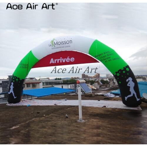Cheap inflatable running arch with arrivee and depart line banner for advertising and race
