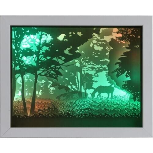 Wholesale handmade craft picture box frame photo 3d shadow light shadow painting box frame