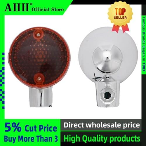 AHH Motorcycle Front & Rear Turn Signal Light Indicator W/ Rubber Bracket for honda CA250 steed400 CMX250