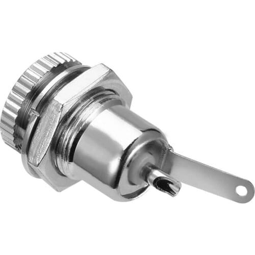 Useful DC Power Jack Socket Female Panel Mount Connector For 2.1/5.5mm DC Power Plug Silver