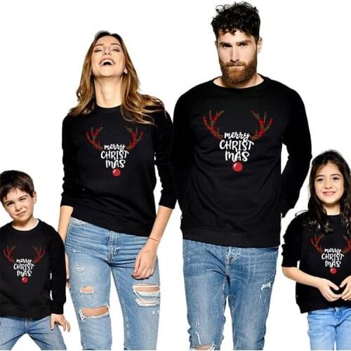Christmas Mom Baby Mommy and Me Xmas Clothes Father Mother Children Sweaters New Year Family Matching Sweatshirts