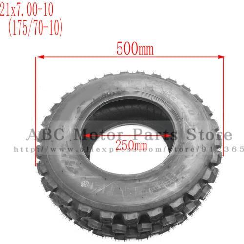 21X7.00-10 ATV Tire 175/70-10 four wheel vehcile motorcycle 10 inch ATV Tyre Fit for Chinese 125cc 150cc Big ATV Front Wheels