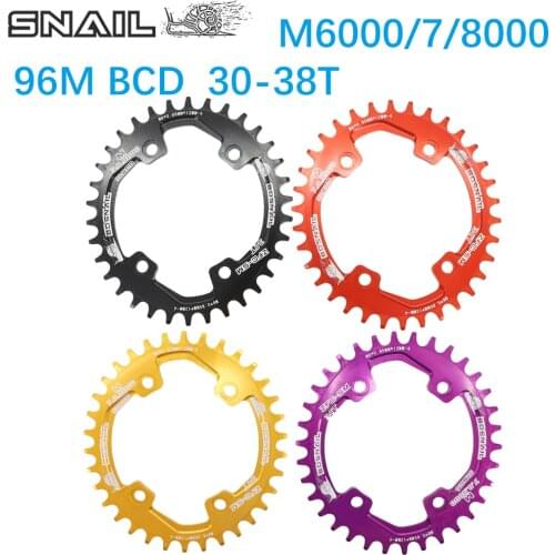 Snail Chainring Oval for Shimano M7000 M8000 M9000 32T 34T 36T 38T 96 BCD Cycling MTB Bike ChainWheel tooth Plate 96bcd