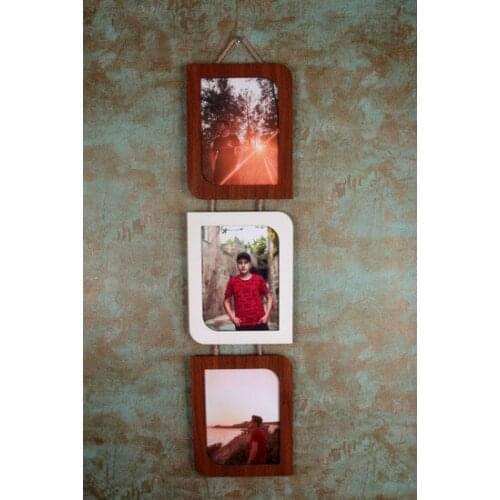 Modern Ramanfotoğrafçılık 15x21 Color Wood 3 Pcs Corded frame фоторамка коллаж Photo frame