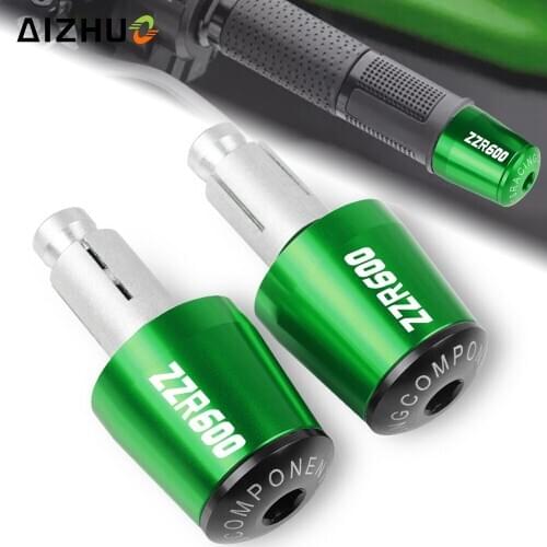 Motorcycle Hand Bar End Handle Grips End Hand Cap 7/8"22mm For KAWASAKI ZZR600 ZZR400 ZZR 400 600 1990-2004 2003 2002 2006 2007