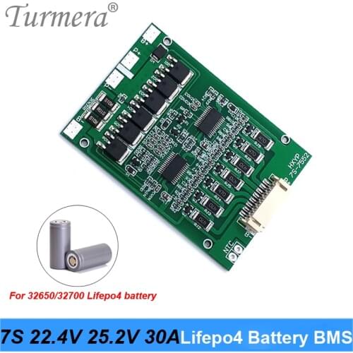 Turmera 1s 2s 4s 3.2v 6.4v 12.8v 32650 LiFePO4 BMS lithium iron battery protection board for 32650 32700 lifepo4 battery Balance