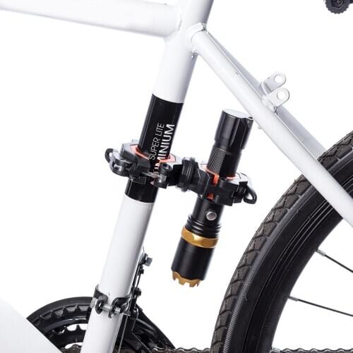 Bicycle Torch Holder Universal Bicycle Lamp Holder 360 Degree Rotation Bicycle Handlebar Torch Clip Mounting Holder XR-H