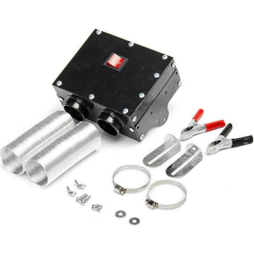 12V 400w Hole Car Heater Tungsten Heater 2 Air Outlet 2 Cooling Fan Used For Defrost Demist Deicing Instant Heating