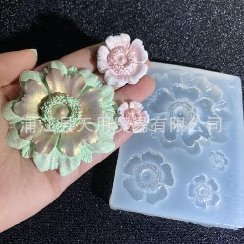 10.8*8*1.2CM DIY Sugar Craft Cake Vintage Petal Rose Cake Silicone Mold Fondant Mold Cake Decorating Tools Gum Paste Mold