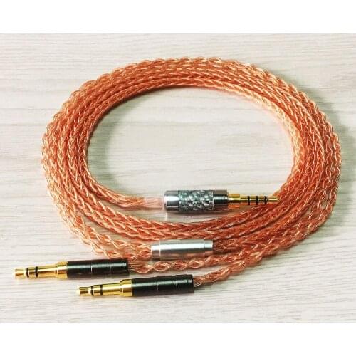 Free shipping Audiocrast 8 Cores 7N OCC Single Copper Headphone Upgrade Cable for Meze 99 Classics/t1 t5p/D600 D7100