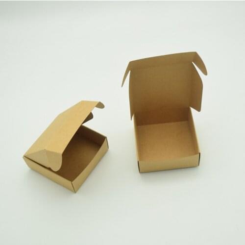 50pcs 10.5*10.5*4cm Kraft Paper Box Craft Gift Box Wedding Candy Box Packaging Box For Jewelry
