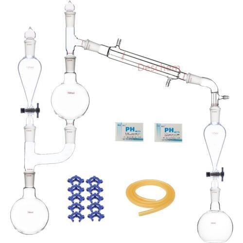 500ml 24/40 New Lab Steam Distillation Apparatus Essential Oil Extraction Kit