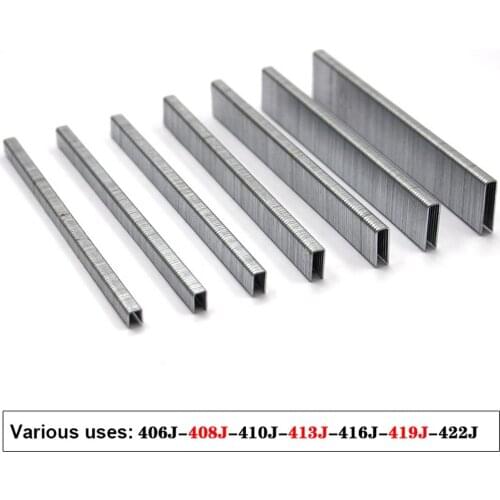 5000Pcs Nails for Framing Tacker Pneumatic Nails Staple U-shaped Nails DIY Woodworking Tool 406J 408J 410J 413J 416J 419J 422J