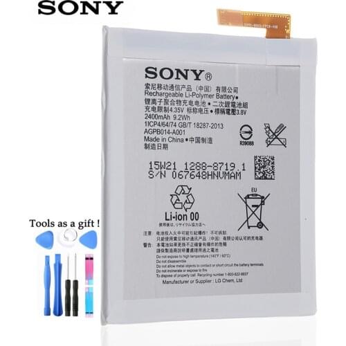 Sony 100% Original 2400mAh AGPB014-A001 Battery For SONY Xperia M4 Aqua E2303 E2333 E2353 Phone Latest Production+Tracking Code