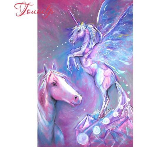 TOUOILP 5D Unicorn and horse 5d diamond painting crystal 5d diy diamond embroidery diy crystal painting cross stitchsets