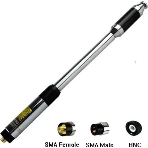 High Gain RH770 Antenna Dual Band SMA Male/SMA Female/BNC Plug RH-770 Telescopic Antenna For Kenwood BAOFENG UV-5R UV-82 Radio