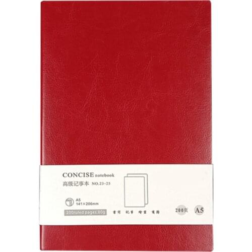 Soft PU Leather Notebook with 100 Pages Portable Multipurpose Notebook for School Office Business UY8