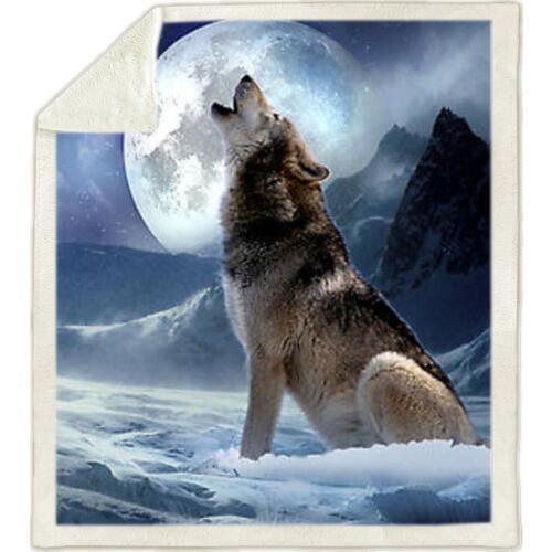 Galaxy wolf Fleece Blanket 3D full printed Wearable Blanket Adults/kids Fleece Blanket drop shippng style-2