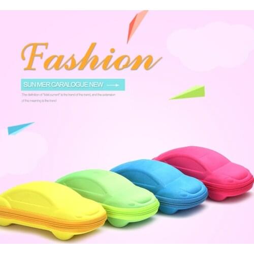 Color Childrens Car-shaped Glasses Case Cute Portable Storage Box Childrens Sunglasses Box Car Shape Box Glasses Accessories