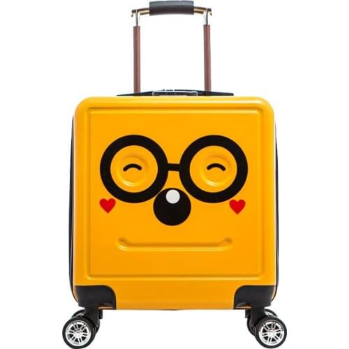 HOT 18 inch Cute Cartoon students trolley case child 3D Travel luggage kids rolling suitcase fashion Wheels boy Boarding box