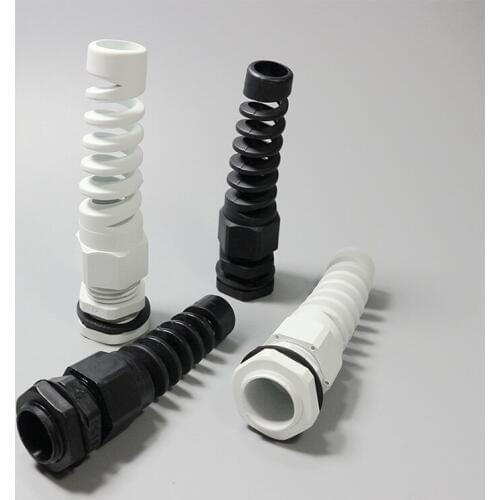 Cable glands PG7 to PG21 M12 to M25 waterproof nylon cable thread gland rubber wiring conduit plastic cable sleeve IP68