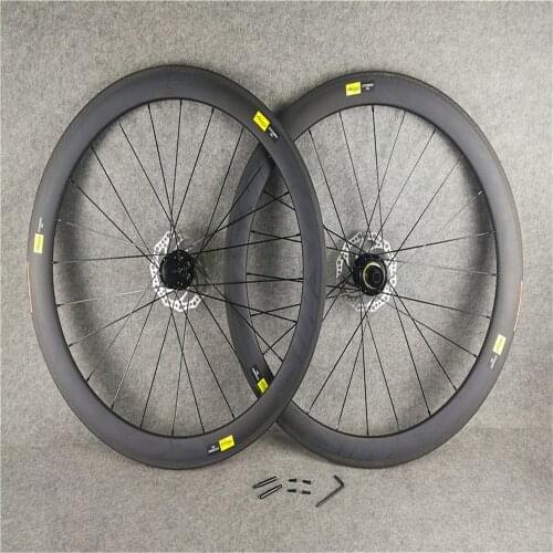Cosmic 50mm disc disk carbon Weelsets 6 bolts center lock include hubs and quick release Road Bike Wheelset